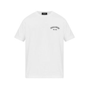 Dsquared2 Logo-Embellished White Cotton T-Shirt - NWT